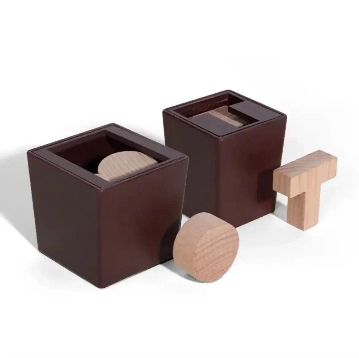 MEACAOFG 6-in-1 Round Puzzle Box Set - Educational Brain Teaser Games for Kids Ages 3+