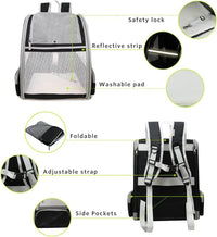 Texsens Innovative Traveler Bubble Backpack Pet Carriers for Cats and Dogs (Black) - BIG FRENCHIES