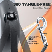 26FT Retractable Dog Leash Heavy Duty Reflective Tangle Free