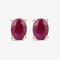 1.70 Carat Genuine Ruby 10K Yellow Gold Earrings