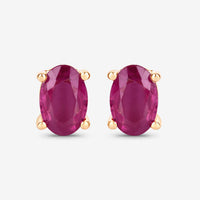 1.04 Carat Genuine Ruby 10K Yellow Gold Earrings