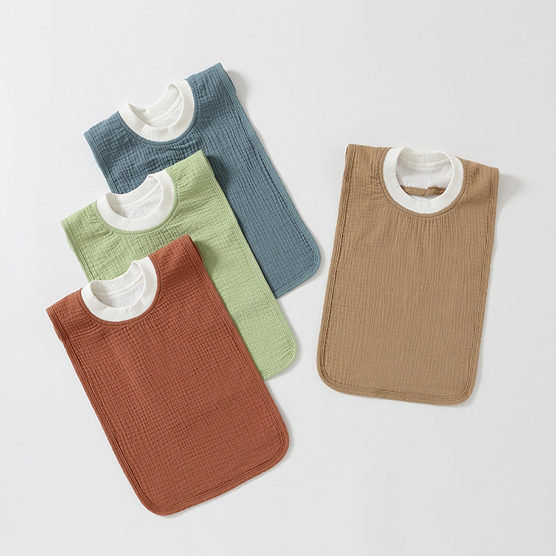 Large Childrens Washcloth Bib That Resists Stains