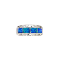 Genuine Created Opal Ring Sterling Silver
