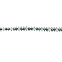 14K White Gold Round-Cut white and Blue Diamond Fashion Bracelet (3.70 cttw, H-I Color, SI1-SI2 Clarity)
