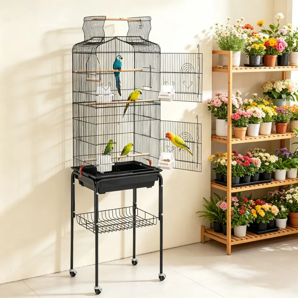 Bird Cage with Removable Sliding 17.99 X 13.98 X 59.45 in
