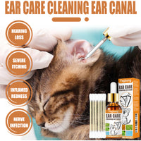 Pet Ear Cleaner Drops, Dog & Cat Ear Care Solution With Aloe, Glycerin & Tea Tree Oil, Gentle Ear Cleanser For Removing 