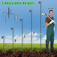 1Pc 94Inch Squirrel Proof Bird Feeder Pole Heavy-Duty Bird House Pole Outdoor Bird Feeding Station With 5 Adjustable Hei