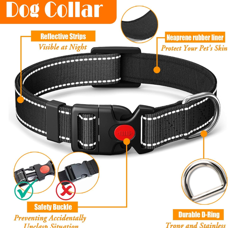 No Pull Dog Harness, Collar & Leash Set, Adjustable Pet Walking Set With Travel Accessories For Dogs