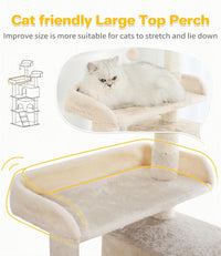 Made4Pets 56-inch Multi-Tier Cat Tree, Indoor Cat Cat Bed, Scratching Post, Toy, Activity Center, Playhouse, Kitten