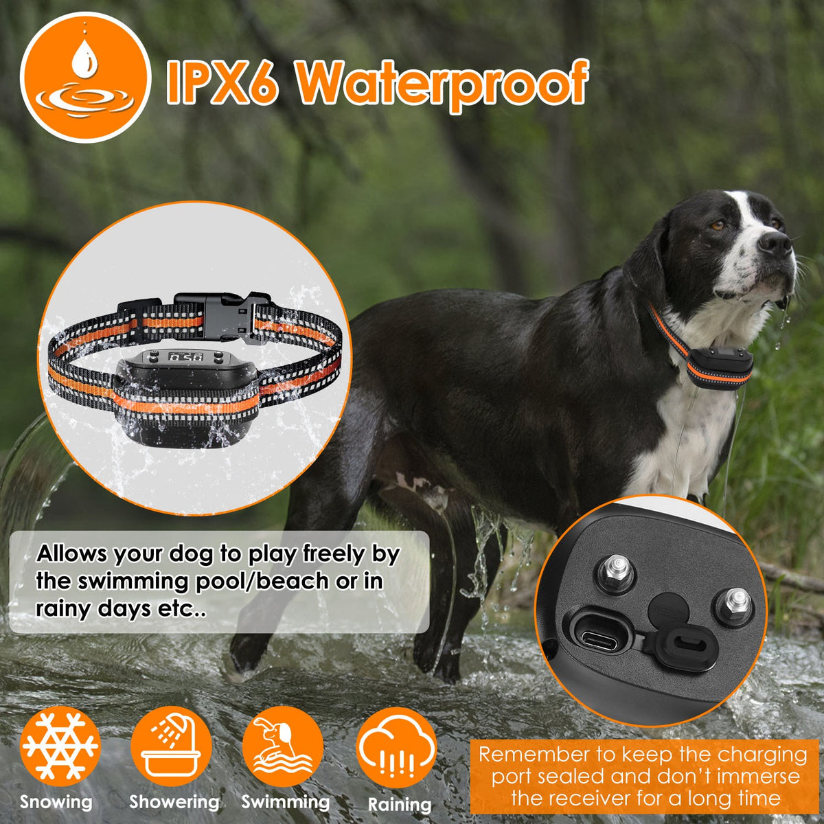 2 In 1 Dog GPS Fence Tracker Wireless GPS Dog Fence GPS Dog Collar With 32-2887FT Radius IPX6 Waterproof For Small Mediu