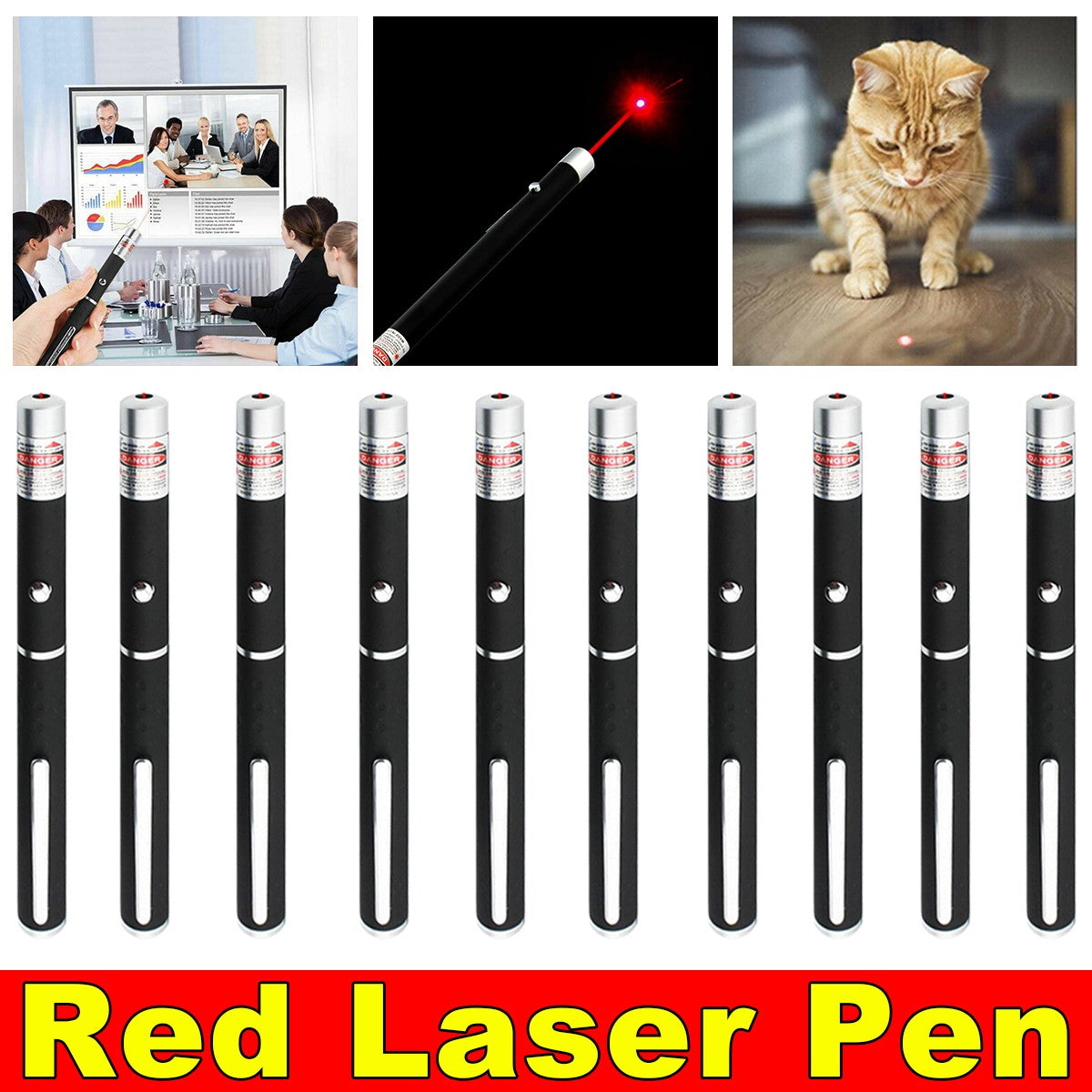 650nm Red Laser Pointer Pen Light Visible Single Beam AAA Lazer Torch 10PCS 9900 Miles Mini Small Teaching Pen Light Pet