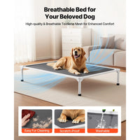 Elevated Dog Bed For Large Dogs XL, Raised Dog Bed Cot With Aluminum Frame, Breathable Textilene Mesh Dog Bed, Indoor & 