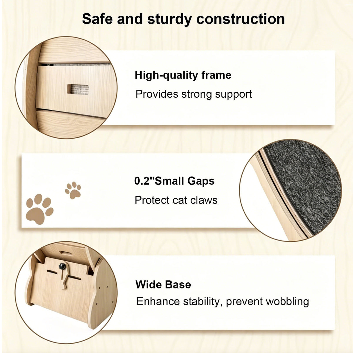 Cat Wheel, Large Cat Treadmill for Indoor Pets, Cats Exercise Running Wheel with Detachable Carpet, Quiet and Sturdy, Su