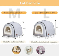 Cat Bed For Indoor Cats Foldable Cat Cave Anti-Slip Water-Resistant Bottom Cat Houses For Indoor Cats Or Small Dogs Kitt