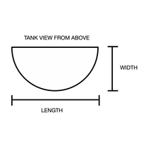 60 Gallon Half Round (Flat Sides) Reef-Ready Aquarium with Stand, Deep Oak