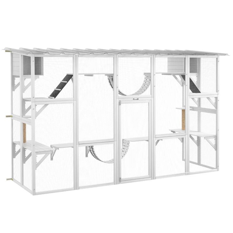 Cat Window Box , Large Catio With Shelves & Bridges, Outside Enclosure For Multiple Cats, Multiple Packages Shipped. Ple