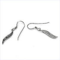 0.16 Carat Genuine Black Diamond .925 Sterling Silver Earrings
