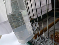 Bird Cage Water Bottle Dispenser Feeder for Zebra Finch Budgies Set of 2 (Clear) - BIG FRENCHIES