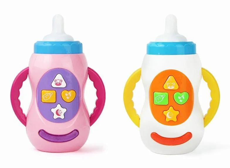 Baby Simulation Milk Bottle Toy LED Flashing Baby Bottle With Sound and Light Toys For Baby - BIG FRENCHIES