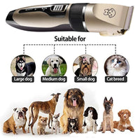 Rechargeable Dog Clippers, Low Noise Pet Shaver Dog Grooming Kit Cordless Professional Dog Hair Trimmer with Comb Scissors for Dogs Cats & Others - BIG FRENCHIES