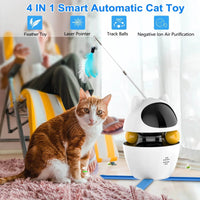 Automatic 3 in 1 Interactive Cat Toy with Laser and Feather for Indoor - BIG FRENCHIES