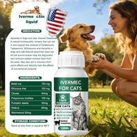 Cat Dewormer Liquid Broad Spectrum Tapeworm Roundworm Hookworm 120ml