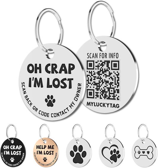 QR Code Pet Tags: Instant Email Alerts & Online Profiles - BIG FRENCHIES