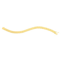 14k Yellow Gold 7 inch Clover Bracelet (6.50 mm)