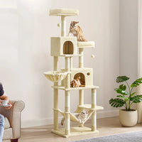 Elevate Your Cat's Playtime with the Timmins 78.3" Multi-Level Cat Tree - Cozy Condos & Scratching Posts Included! - BIG FRENCHIES