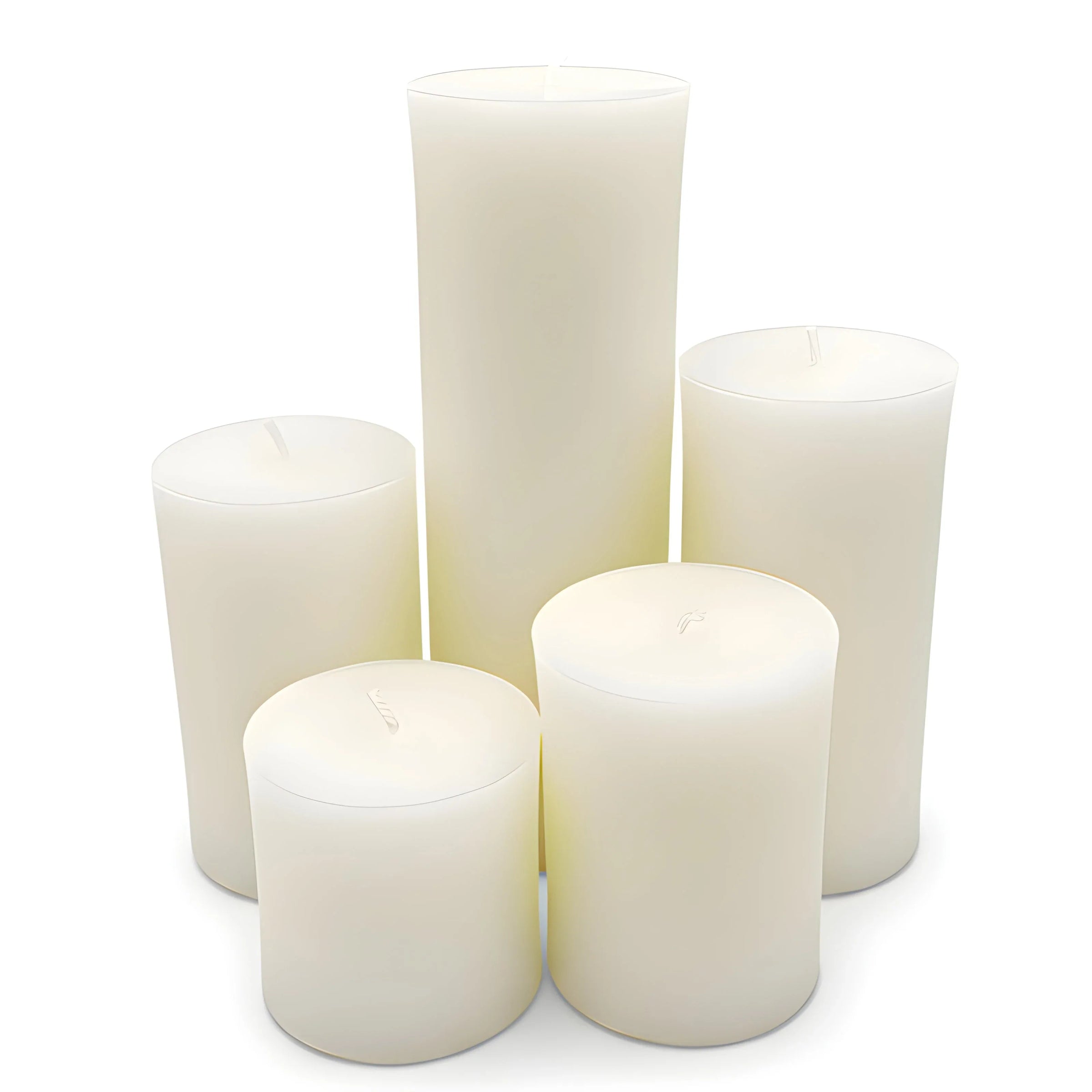 3 Inch White Beeswax Pillar Candles - BIG FRENCHIES