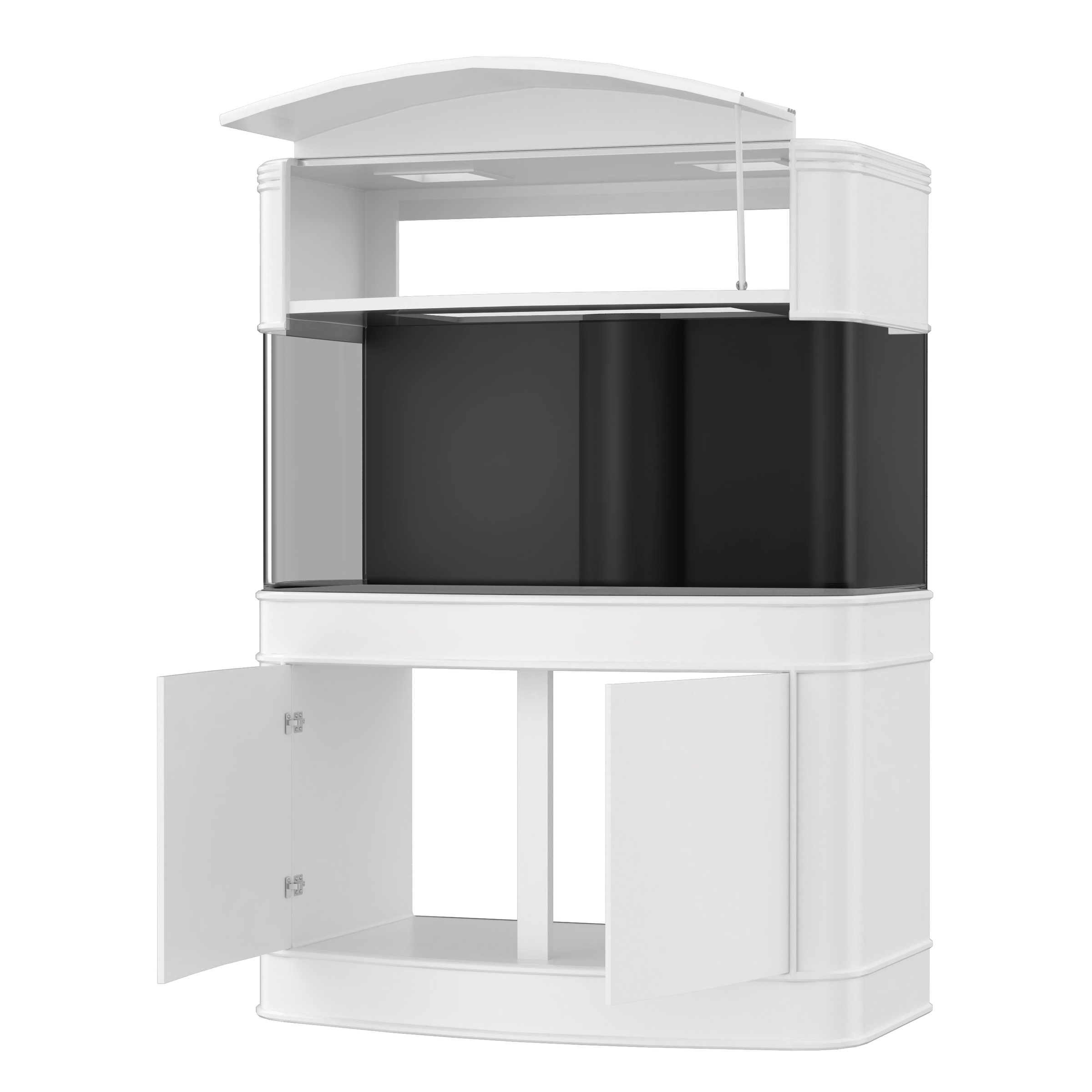 MONSTER TANK! 380 Gallon Seamless Glass Bowfront Reef-Ready Aquarium in Premium Cherry Real Wood Furniture