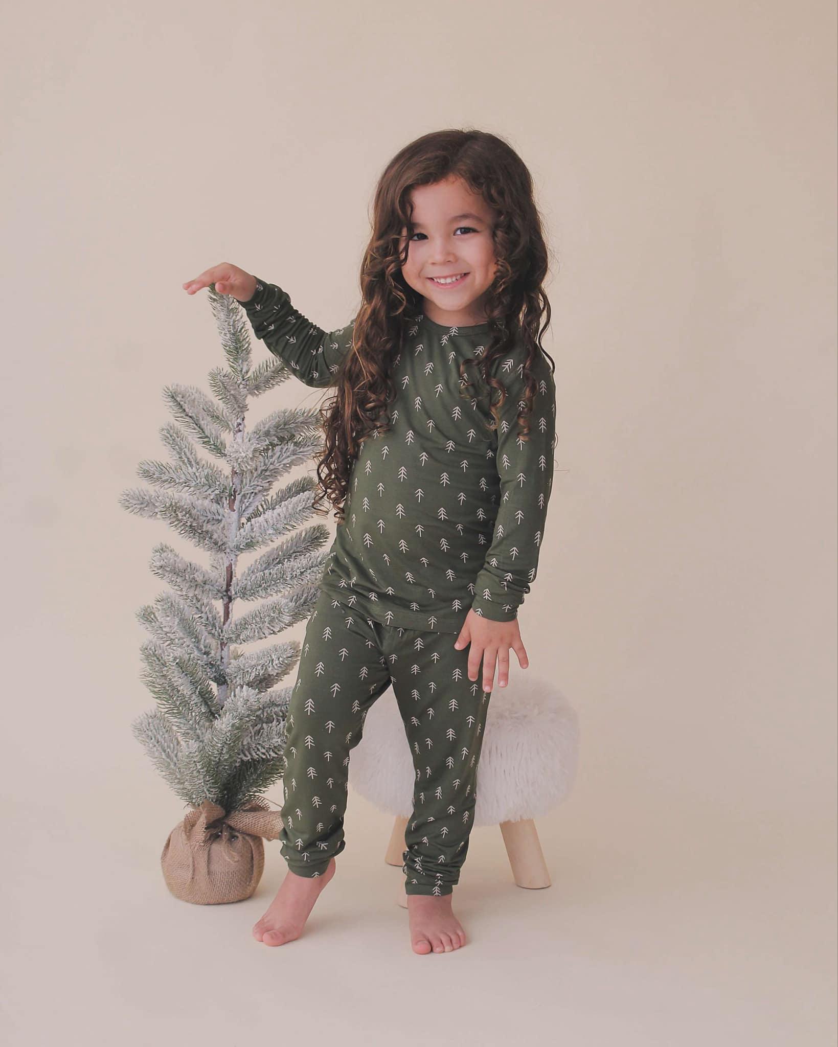 Christmas Tree Bamboo Pajamas - 2pc Set - BIG FRENCHIES