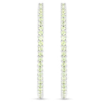 3.50 Carat Genuine Peridot .925 Sterling Silver Earrings