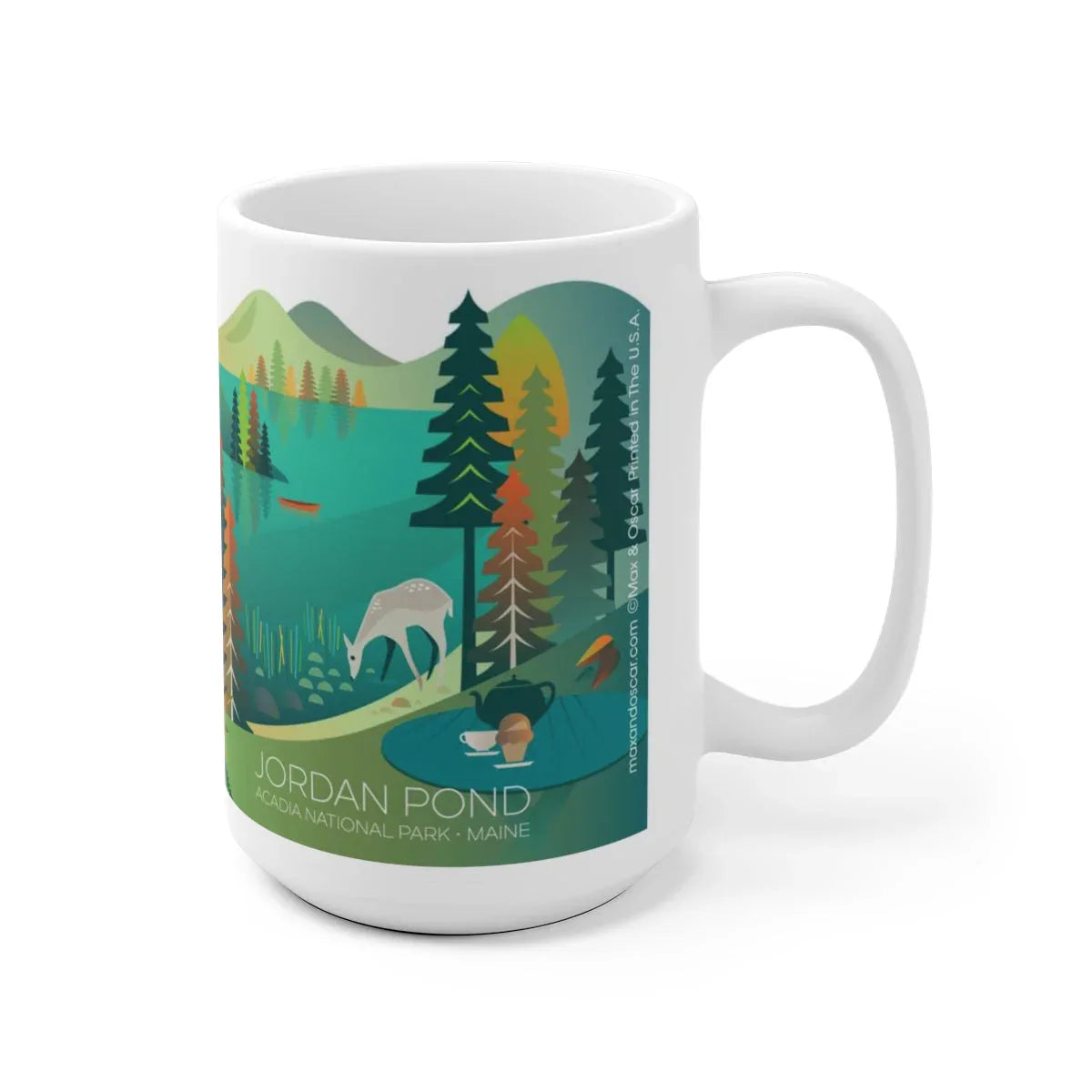 ACADIA NATIONAL PARK JORDAN POND 11 OZ OR 15 OZ CERAMIC MUG - BIG FRENCHIES