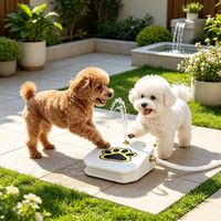 Dog Water Fountain Outdoor,No Electricity Step-On Activated Pet Sprinkler,Paw-Controlled Drinking Dispenser For Large & 