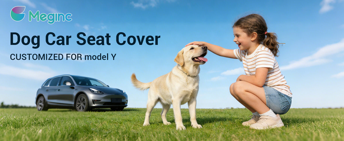 Waterproof Tesla Model Y Dog Seat Cover – 600D Oxford Rear Seat Hammock with Mesh Window