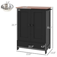 Dog Food Storage Cabinet-Black