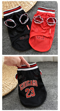 Pet Clothes Basketball Vest Large Mesh Summer Dog Clothes