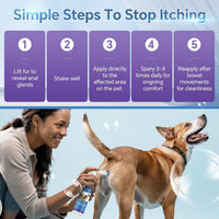 Dog Anal Gland Spray Relief Anti Itch Odor Control Safe Cats 4oz