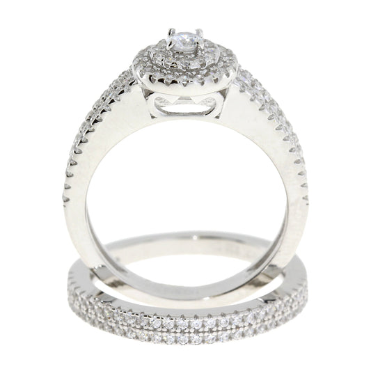 Natural Cubic Zirconia CZ SS Bridal Sterling Silver