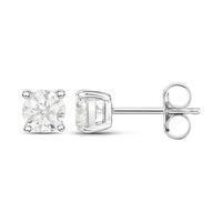 1.02 Carat Genuine White Diamond 14K White Gold Earrings