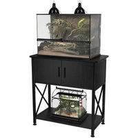 Fish Tank Stand Metal Aquarium Stand for 20 Gallon Long with Accessories Storage - BIG FRENCHIES