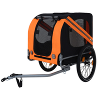 Large Folding Bike Trailer For Dogs 120LB Capacity All-Terrain Pet Carrier, Durable Steel Frame For Cycling, Jogging, Ca