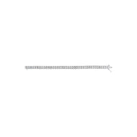 14K White Gold 5.00 Cttw Invisible Set Princess-Cut Diamond Belt and Buckle Tennis 7" Bracelet (H-I Color, SI1-SI2 Clarity)