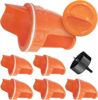Durable Chicken Feeder Rain Proof Poultry Feeder Port Gravity Feed Kit For Buckets, Barrels, Bins, Troughs, Easy Clean -