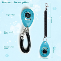 Dog Training Clicker With Sring Wrist And Keyring Pet Dog Training Clickers For Puppy, Cat
