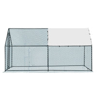 13 x 10 ft Large Metal Chicken Coop, Walk-in Poultry Cage Chicken Hen Run House with Waterproof Cover, Rabbits Cats Dogs