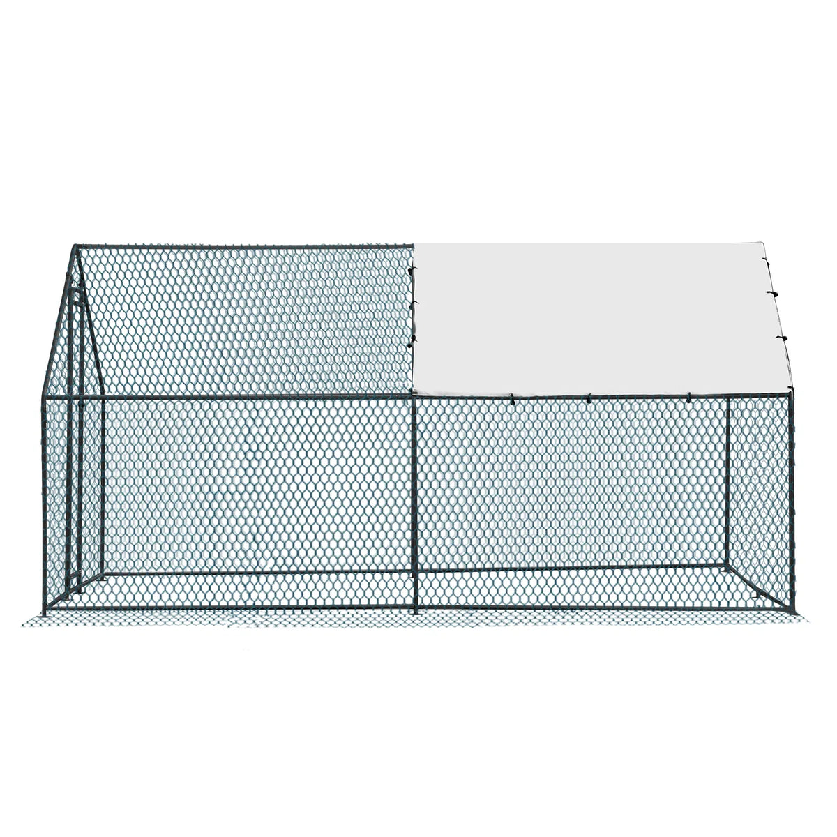 13 x 10 ft Large Metal Chicken Coop, Walk-in Poultry Cage Chicken Hen Run House with Waterproof Cover, Rabbits Cats Dogs