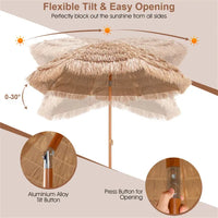 7.2 foot portable beach umbrella with adjustable tilt
