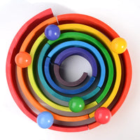 6-Piece Rainbow Wooden Balls – 1.8" Diameter - BIG FRENCHIES